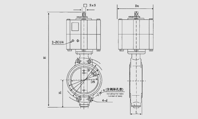  船用中心型氣動(dòng)式蝶閥