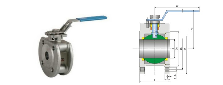 Q71F對(duì)夾球閥結(jié)構(gòu)圖